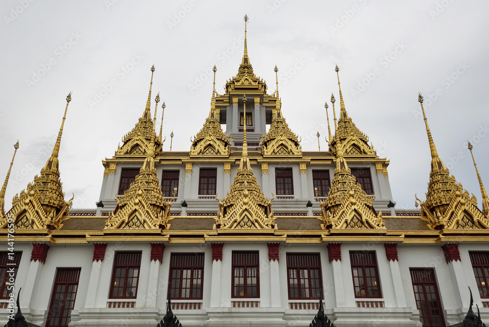 Loha Prasat of Wat Ratchanadda after renovation, Bangkok, Thailand