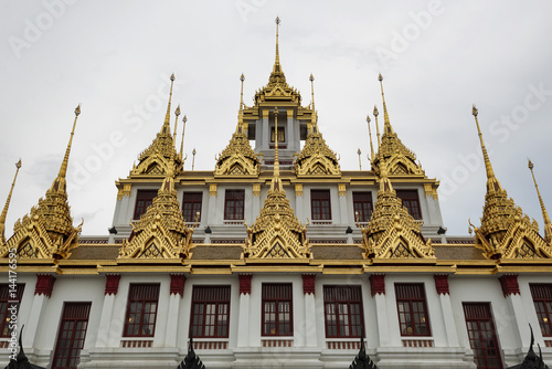 Loha Prasat of Wat Ratchanadda after renovation  Bangkok  Thailand