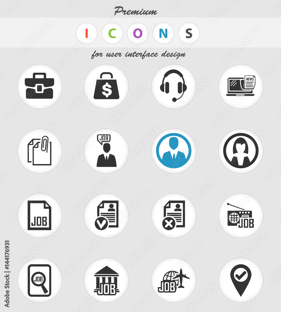 job icon set job icon set