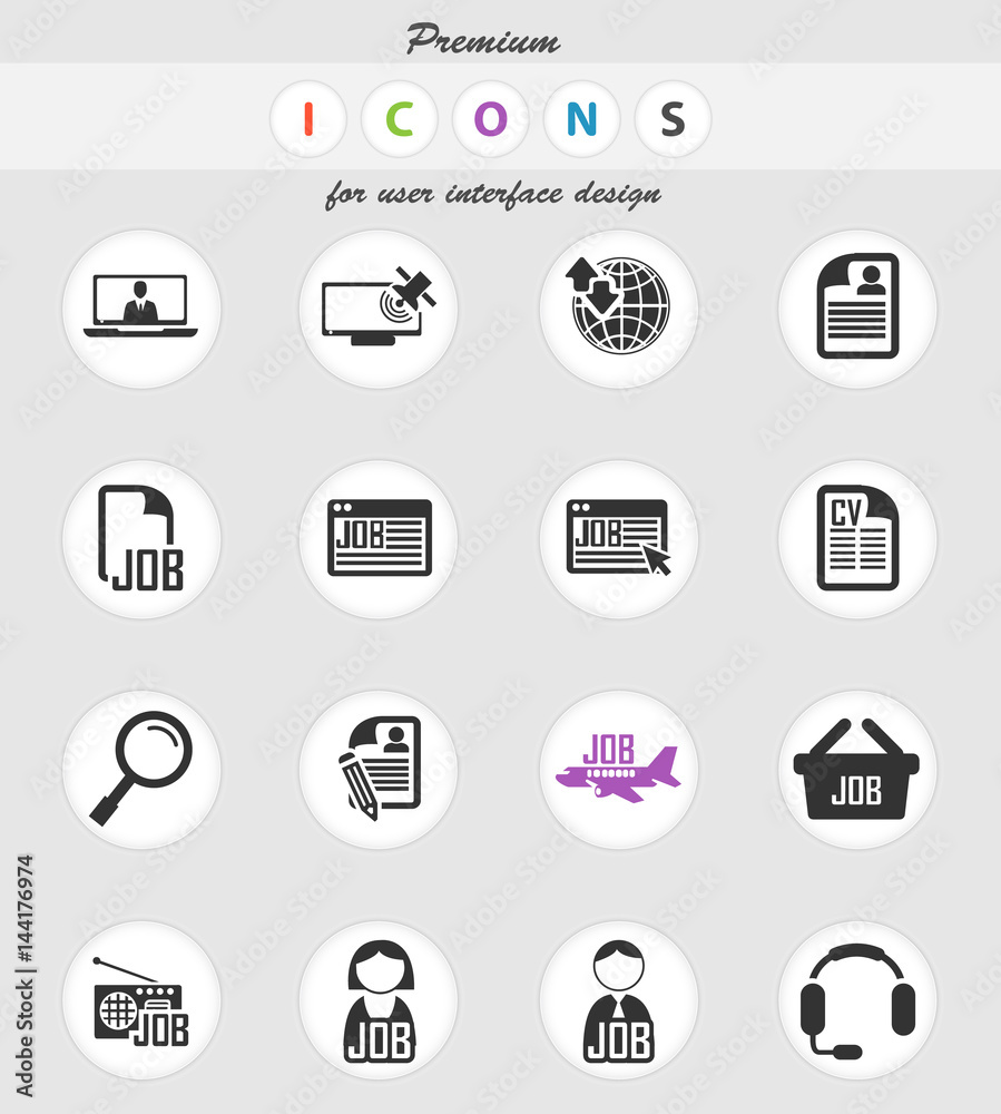 job icon set job icon set