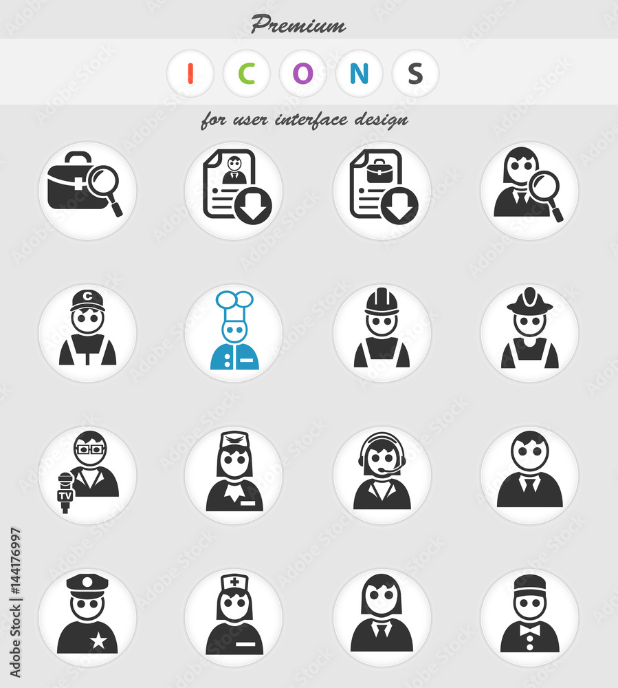 job search icon set