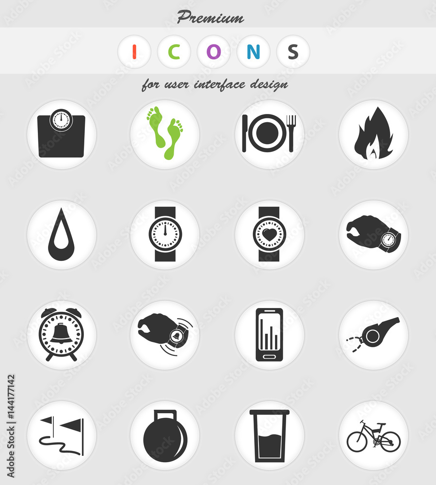 jogging icon set jogging icon set
