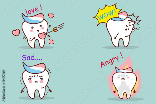 tooth with different emoji