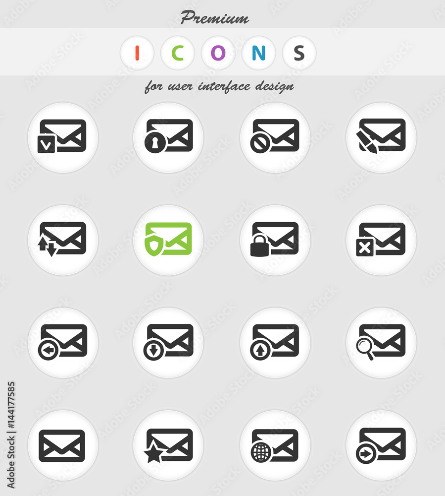 mail and envelope icon set mail and envelope icon set
