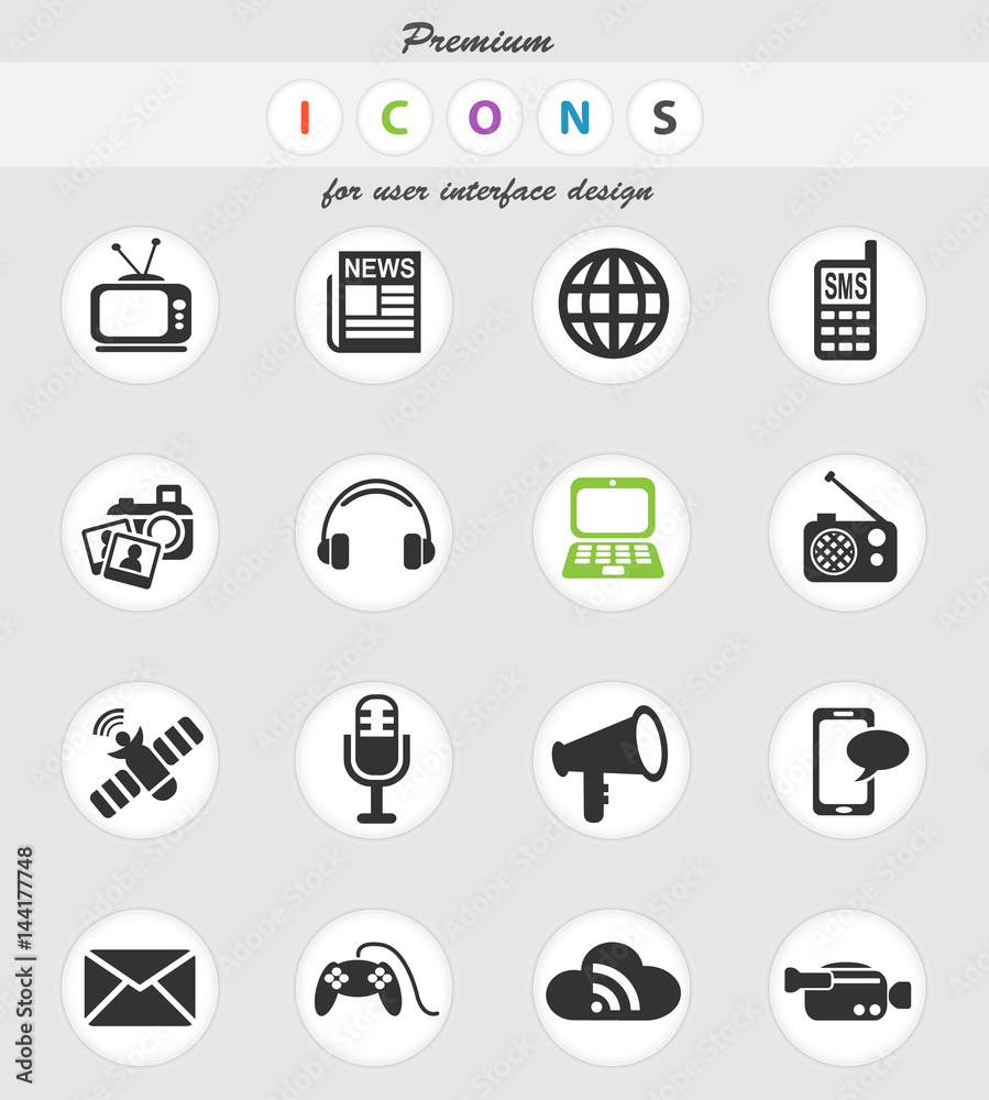 media icon set