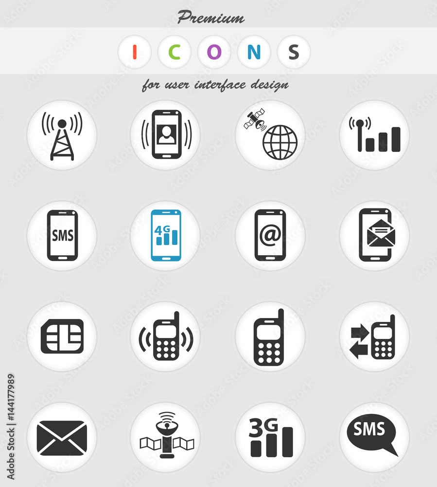 mobile connection icon set mobile connection icon set