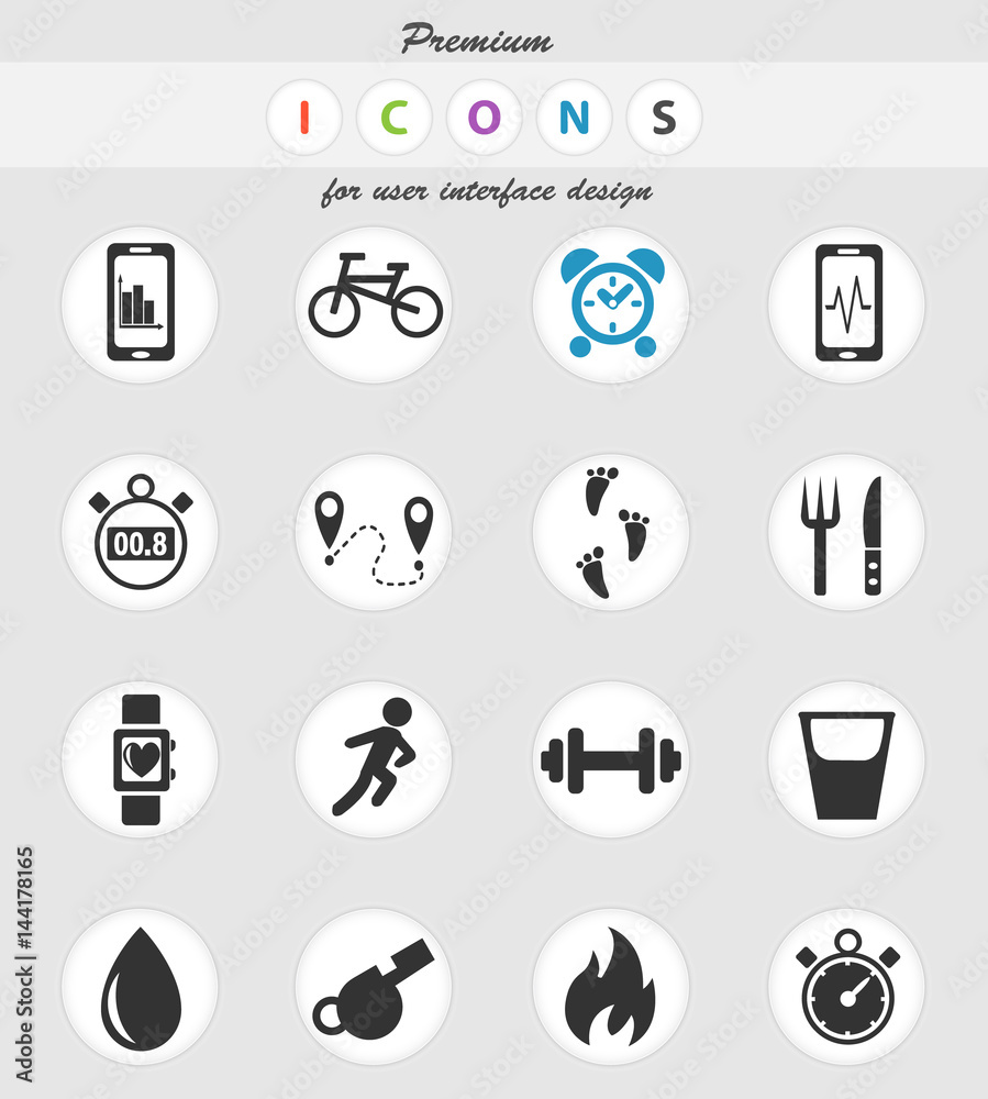 monitoring apps icon set monitoring apps icon set