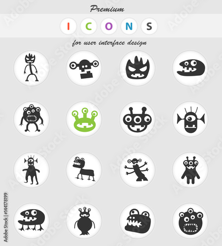 monsters icon set © ayax