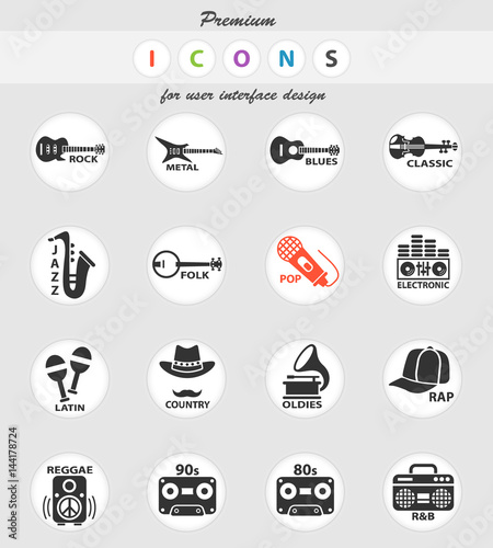 musical genre web icons