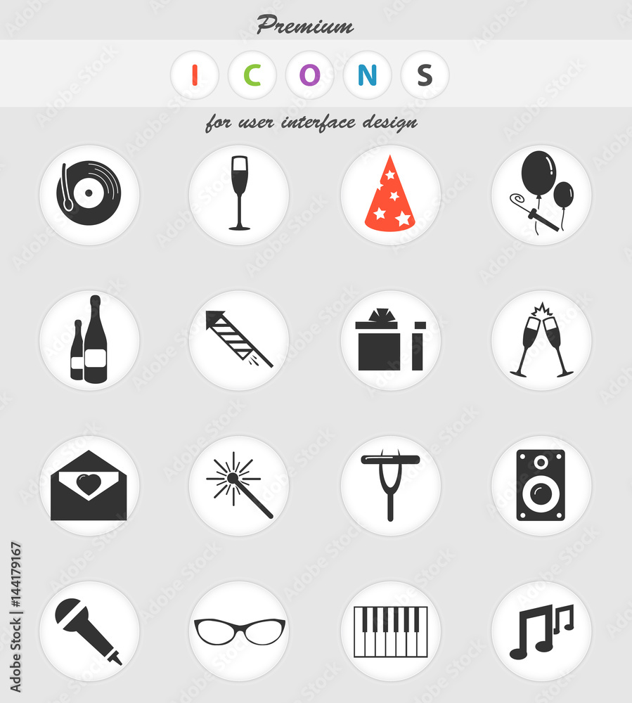 party icon set party icon set