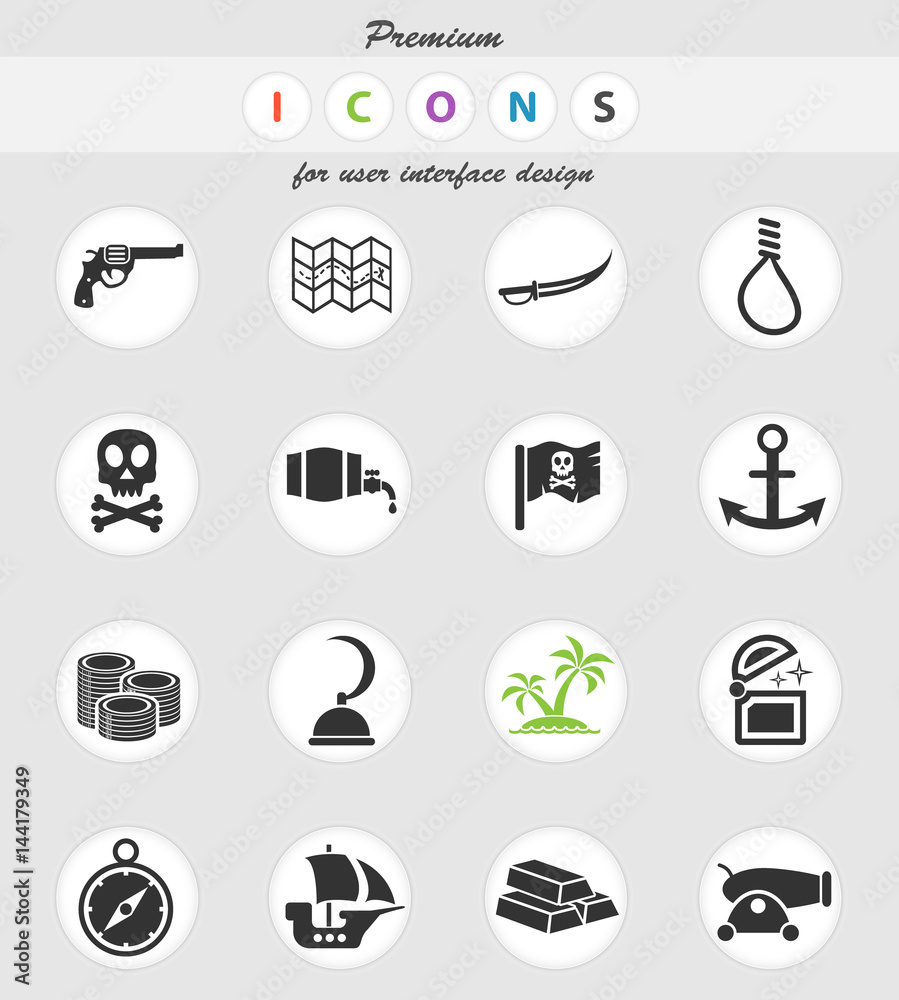 pirates icon set