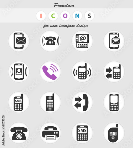 phone icon set