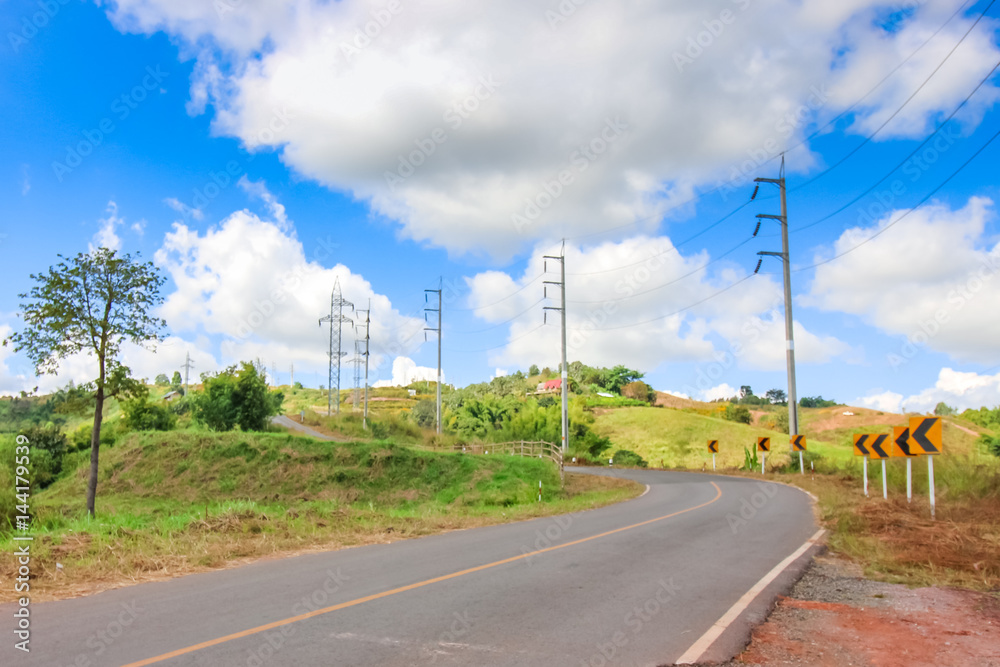 Country side road surrounding with green plant Country side road surrounding with green plant
