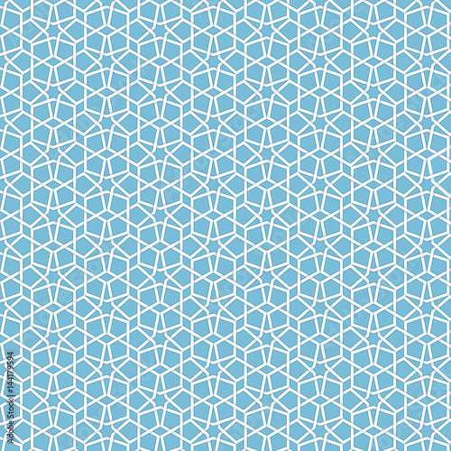 Vector abstract geometric islamic background. Based on ethnic muslim ornaments. Intertwined paper stripes. Elegant background for cards, invitations etc.