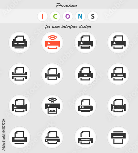 print icon set