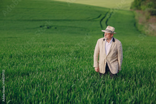 old man in field