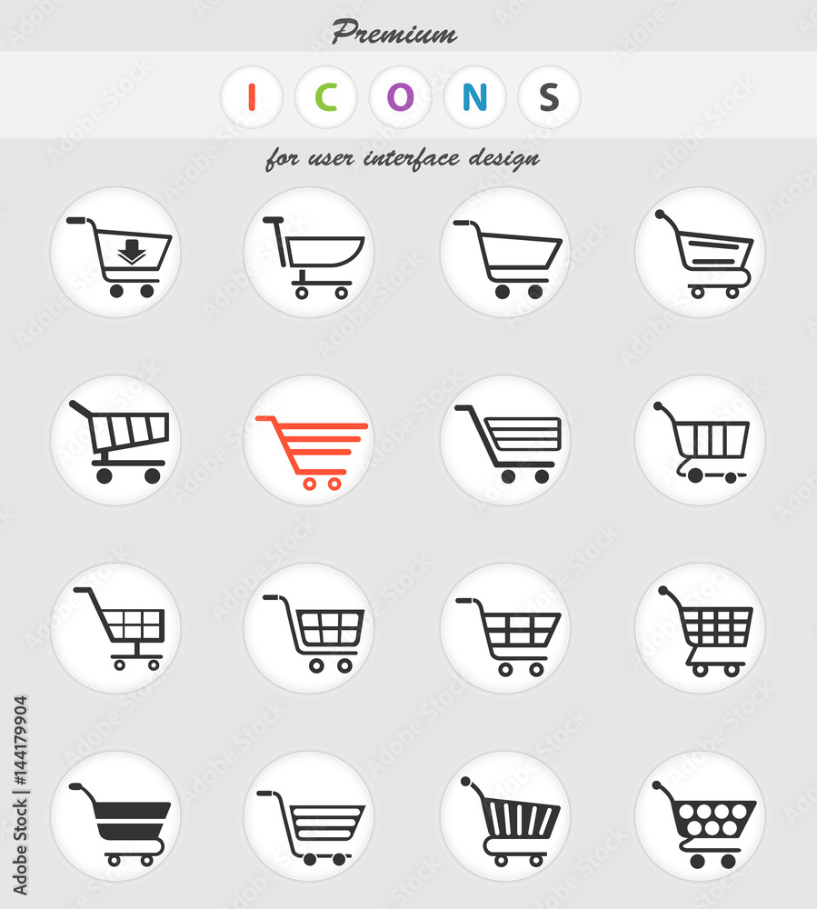 shopping cart icon set shopping cart icon set