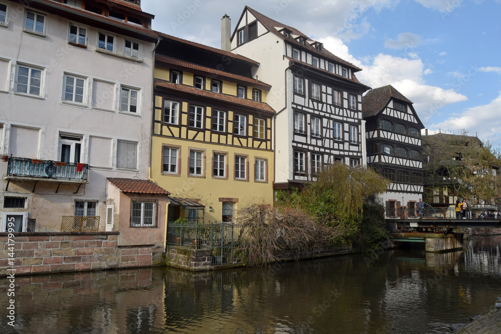 The neighborhood of Petite France in Strasbourg - Alsace - France