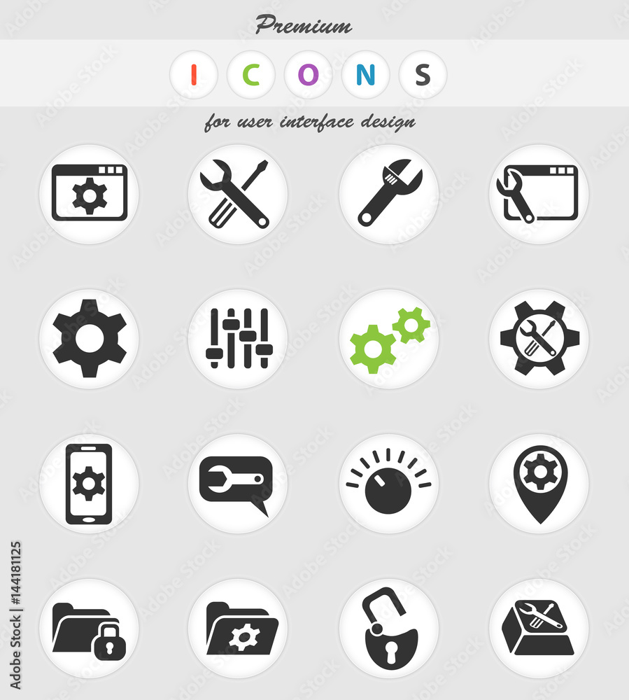 settings icon set settings icon set