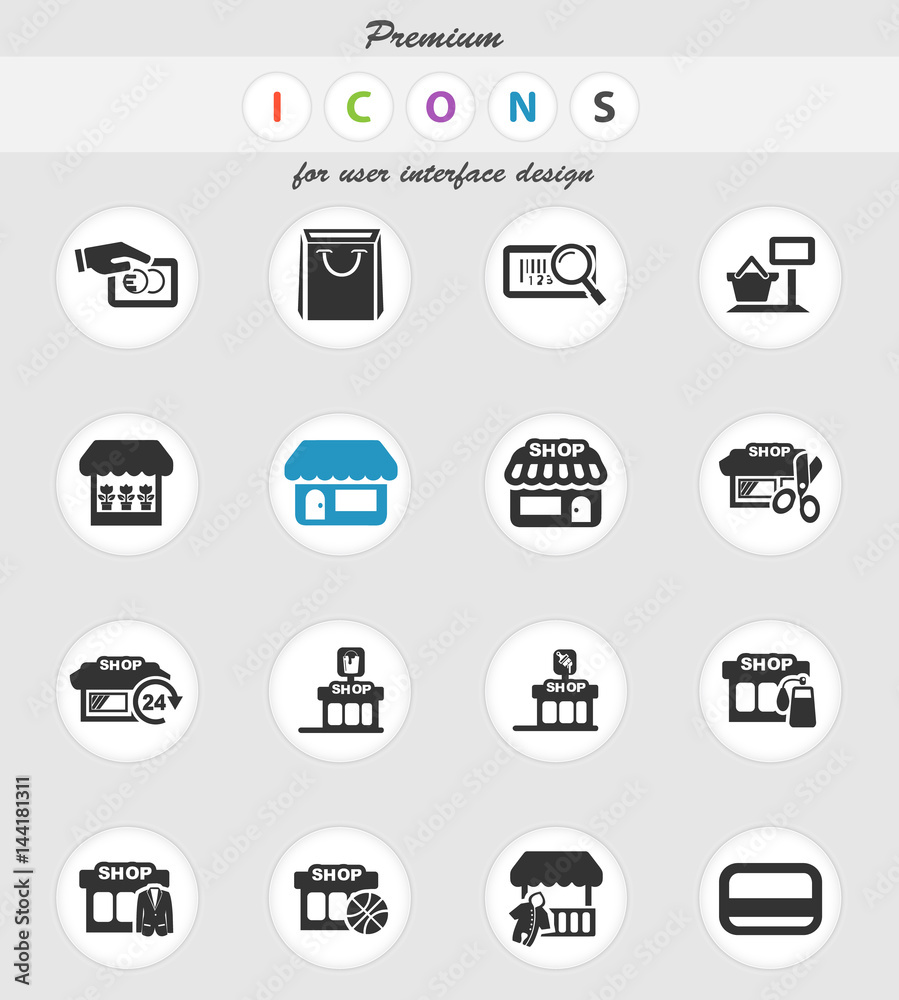 shop icon set