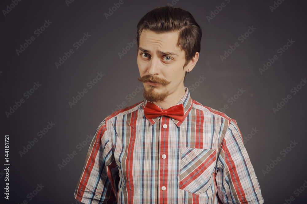 Fototapeta premium Portrait of bearded hipster
