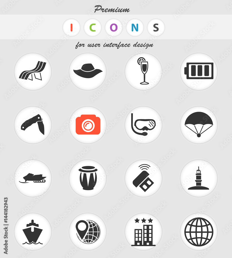 travel icon set