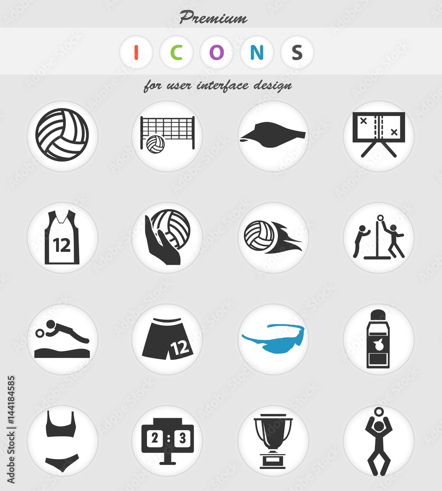 volleyball icon set