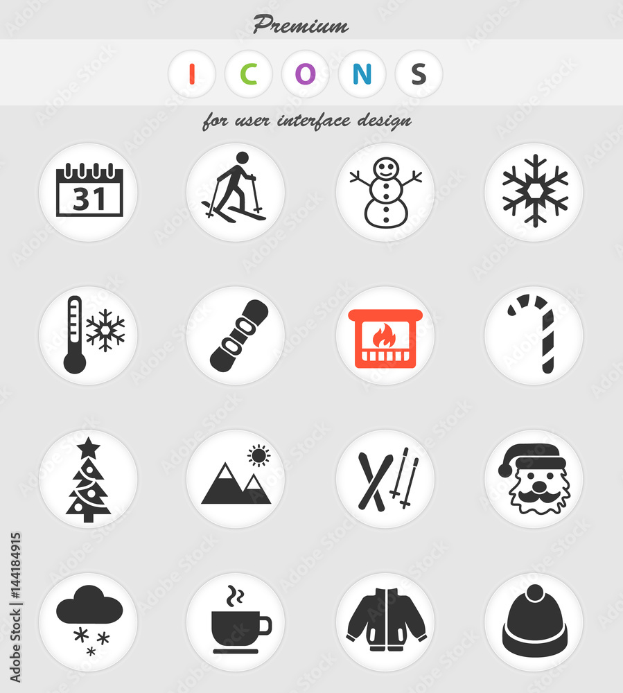 winter icon set winter icon set