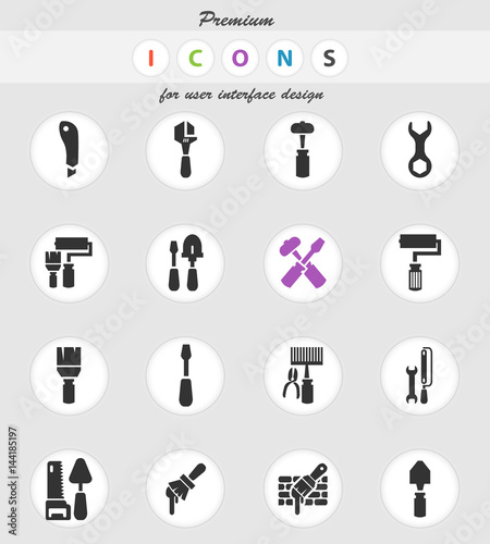 work tools icon set