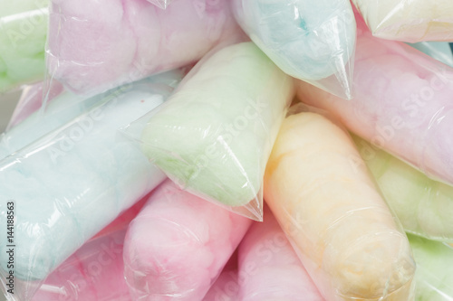 Cotton Candy (Saimai) is Thai-style candy. photo