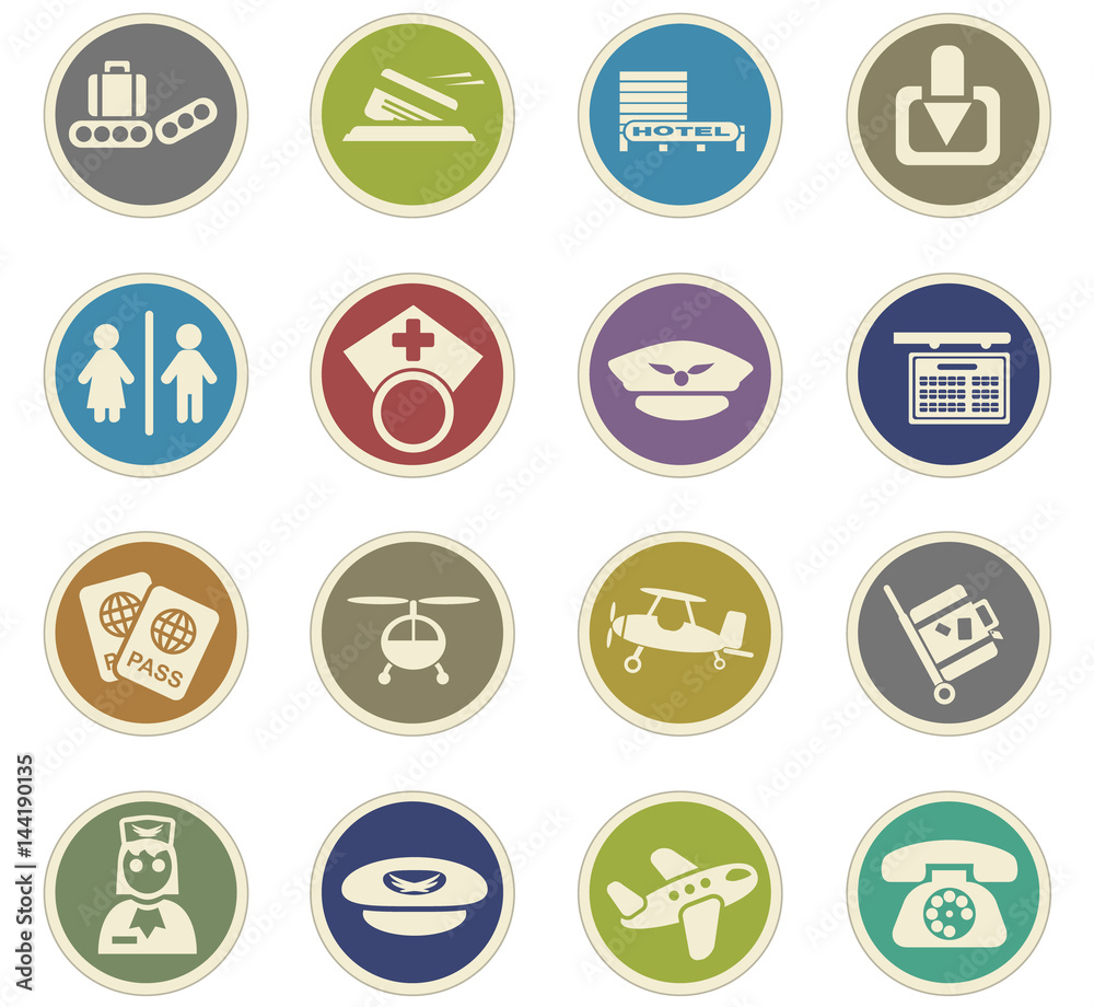 airport icon set airport icon set