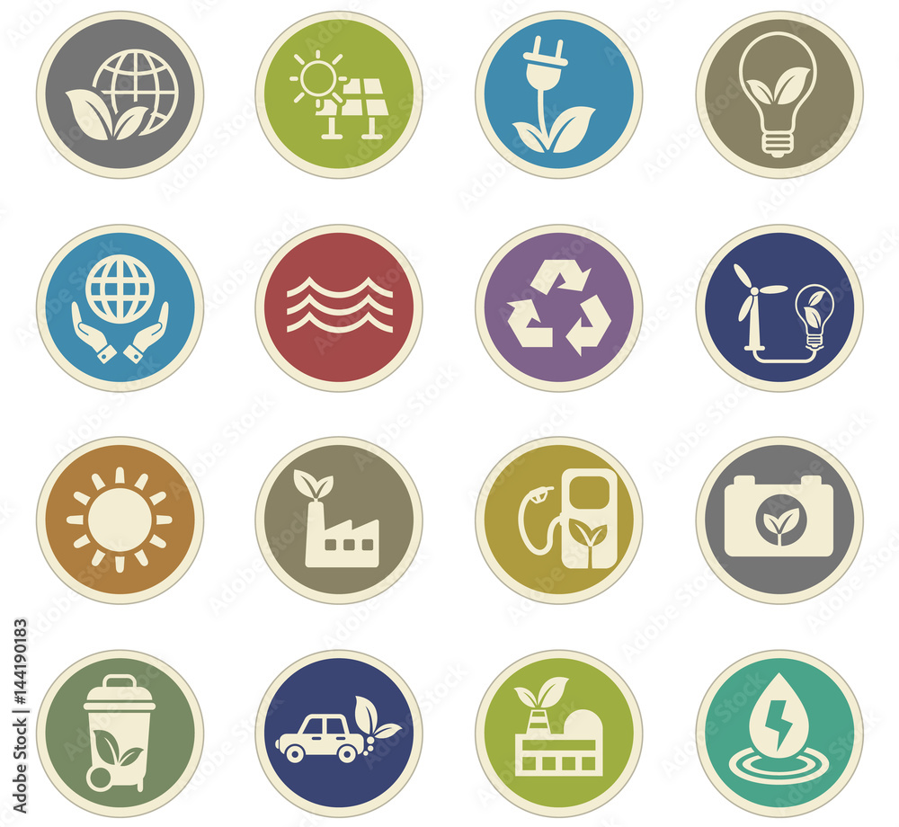 alternative energy icon set