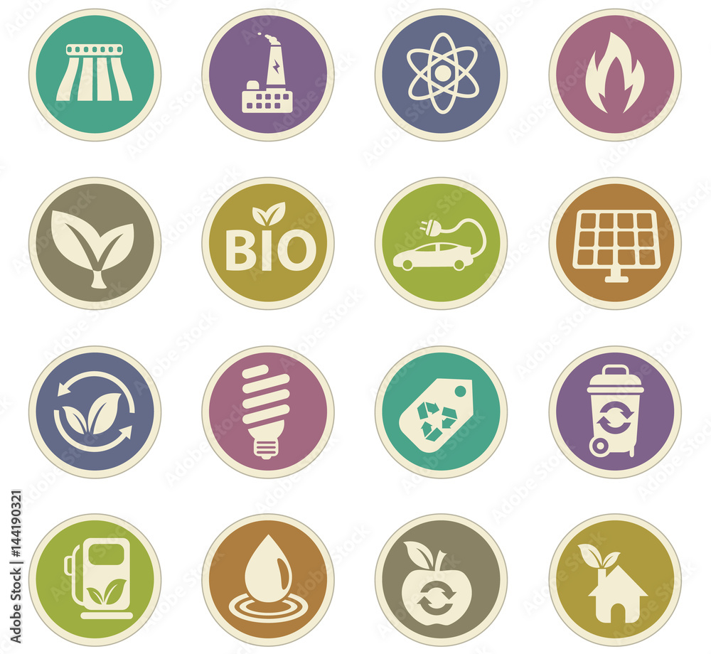 Fototapeta premium alternative energy icon set