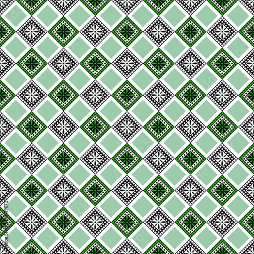 Seamless vector decorative hand drawn pattern. ethnic endless background with ornamental decorative elements with traditional etnic motives, tribal geometric figures. Print for wrapping, background