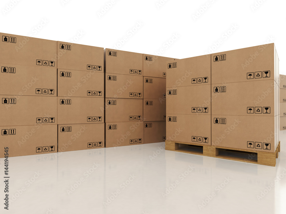 Packaged to be shipped. 3D Rendering Packaged to be shipped. 3D Rendering