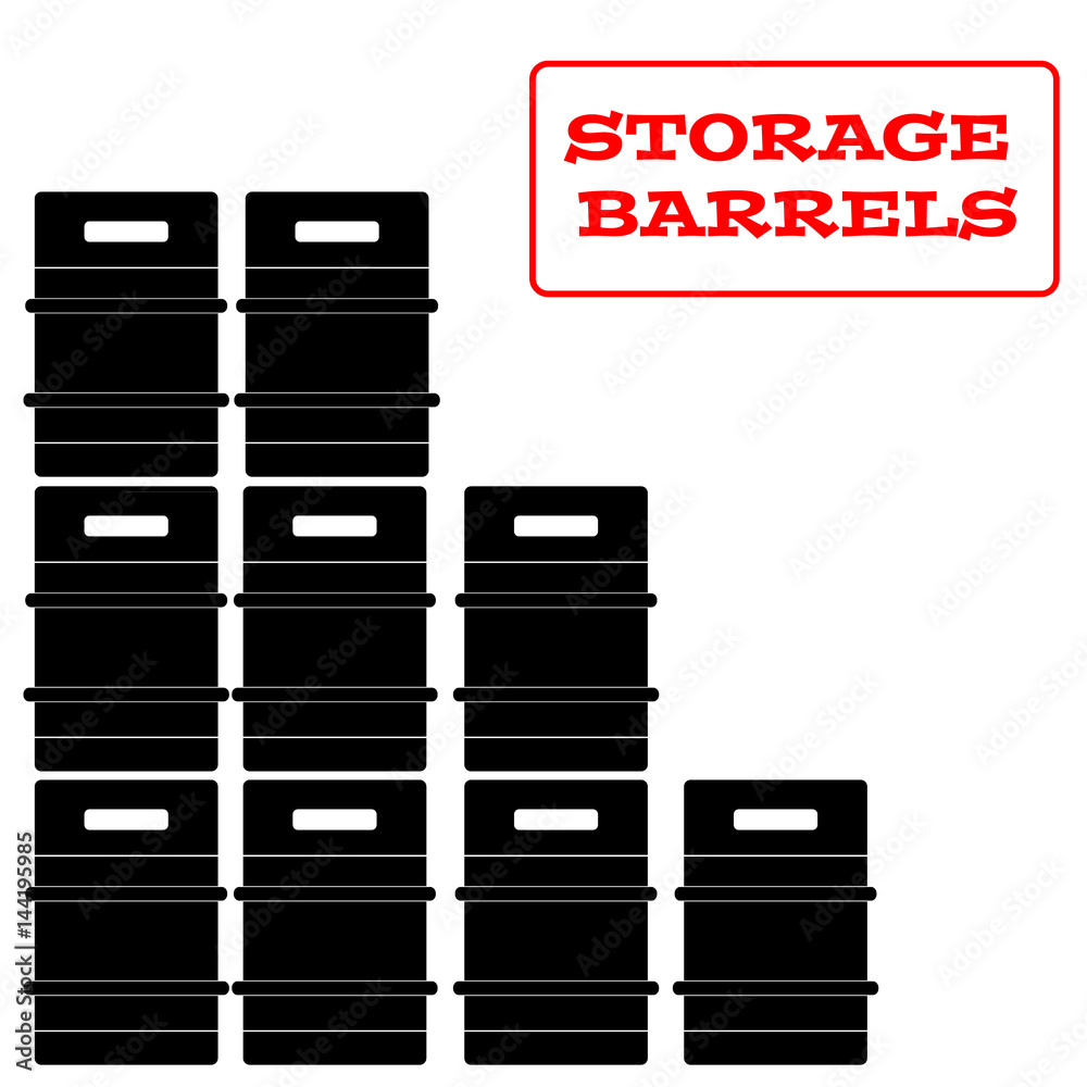 Storage barels on white background Storage barels on white background