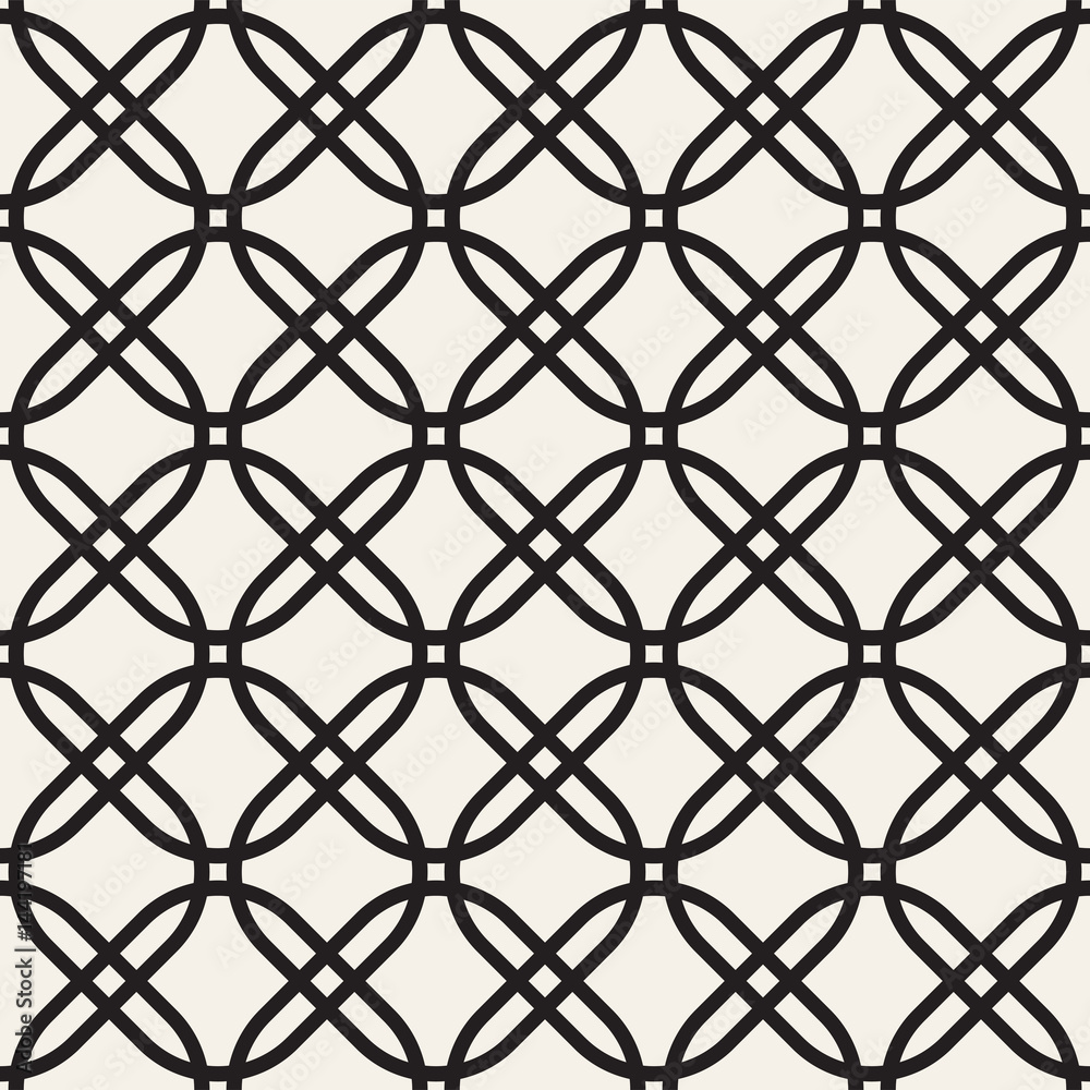 Naklejka premium Vector Seamless Pattern. Abstract Geometric Background Design. Stylish Lattice Texture 