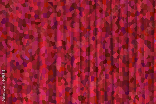 Abstract curtain background texture in red satin look and nice mosaic pattern