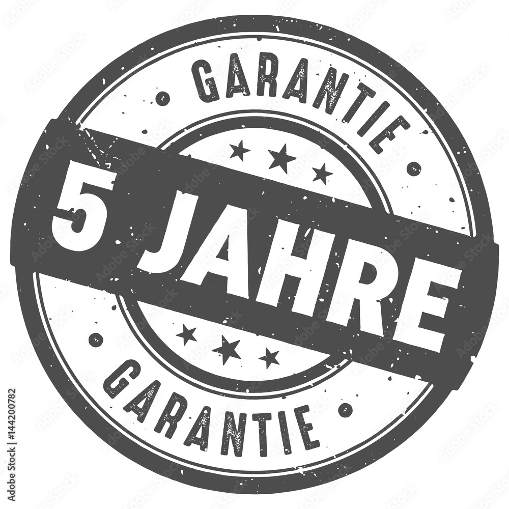 Runder 5 Jahre Garantie Stempel Adobe Stock