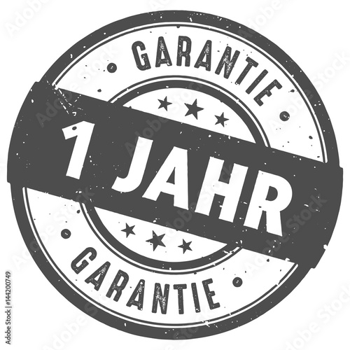 Runder 1 Jahr Garantie  Stempel