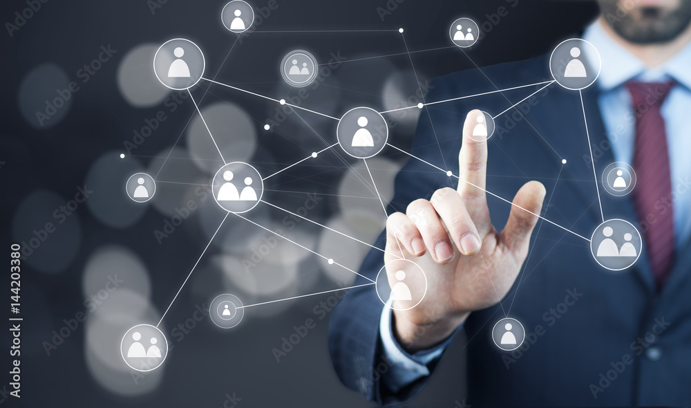 businessman hand grupe network businessman hand grupe network