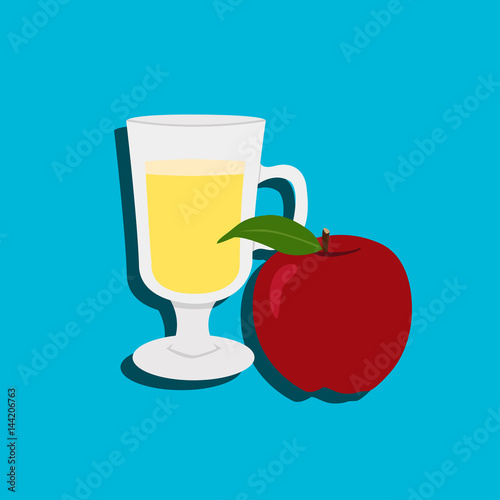 apple juice and apple fruit