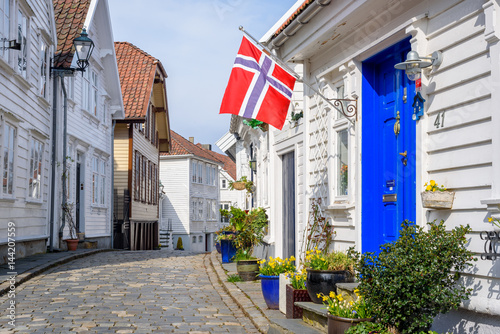 Streets and buildings of Old Stavanger  photo