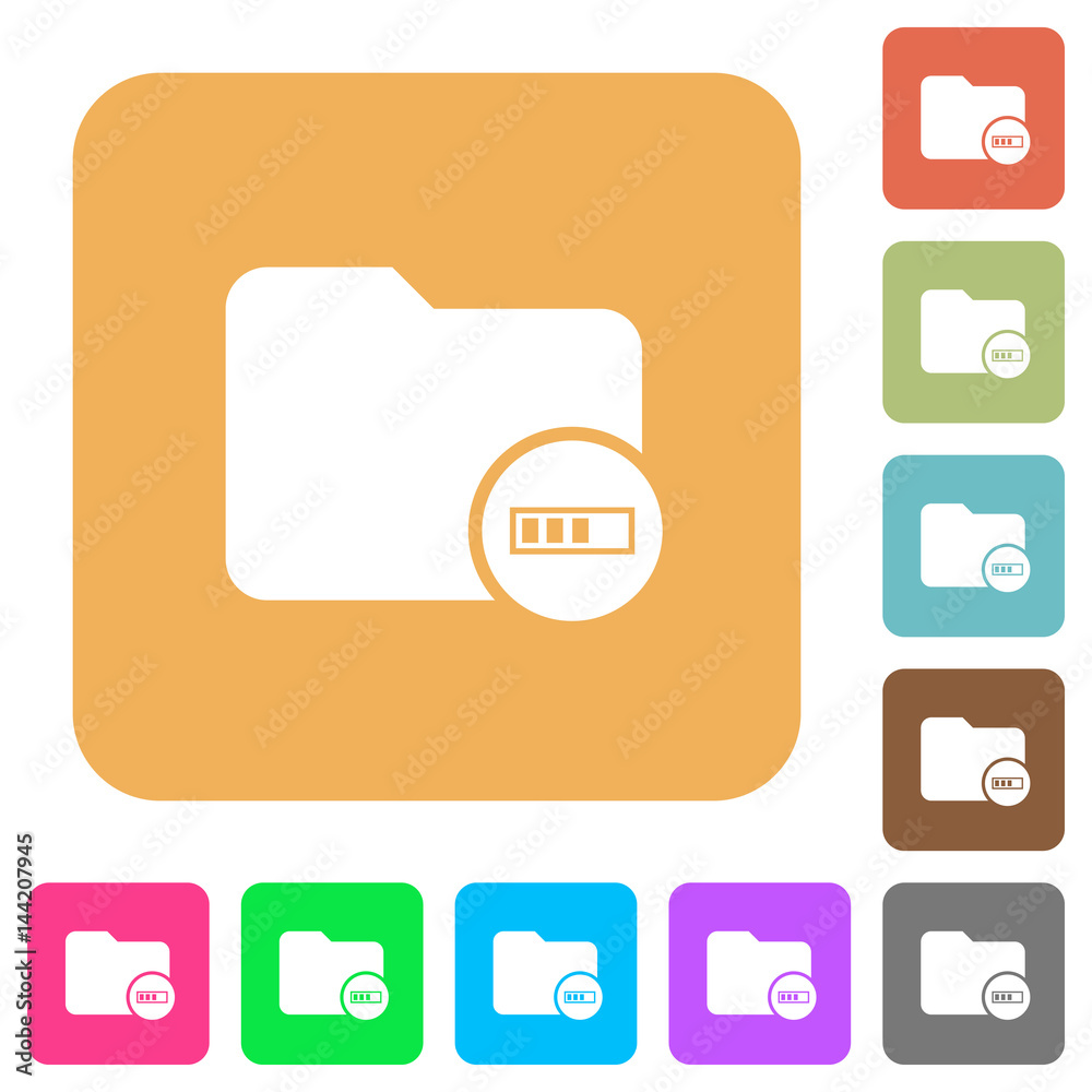 Directory processing rounded square flat icons Directory processing rounded square flat icons