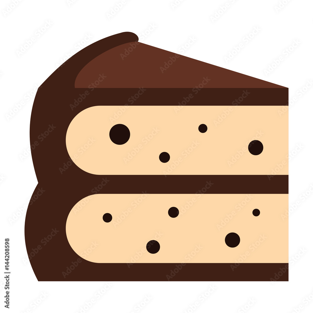 Cartoon tasty cake isolated on white background Cartoon tasty cake isolated on white background