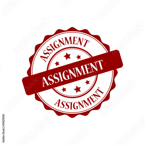 Assignment red stamp illustration