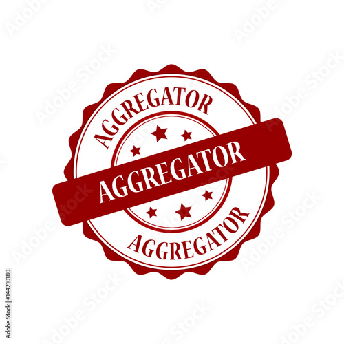 Aggregator red stamp illustration