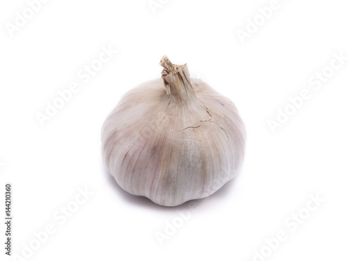One garlic for healthy on white background