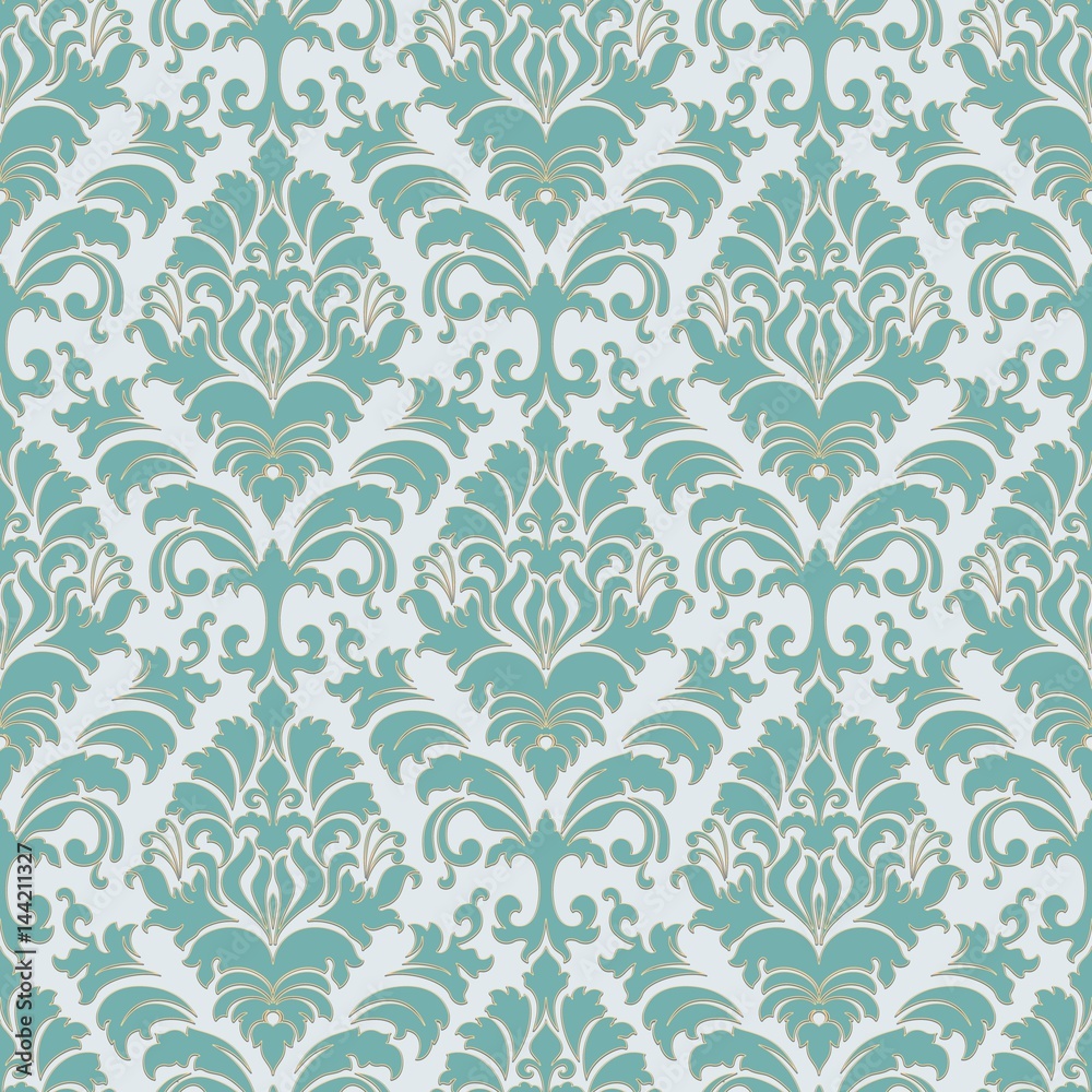 Vector damask seamless pattern background. Classical luxury old fashioned damask ornament, royal victorian seamless texture for wallpapers, textile, wrapping. Exquisite floral baroque template. Vector damask seamless pattern background. Classical luxury old fashioned damask ornament, royal victorian seamless texture for wallpapers, textile, wrapping. Exquisite floral baroque template.