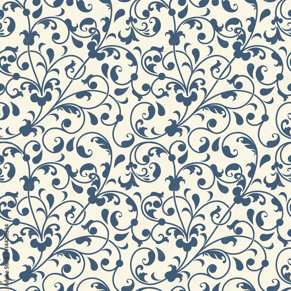 Vector flower seamless pattern background. Elegant texture for backgrounds. Classical luxury old fashioned floral ornament, seamless texture for wallpapers, textile, wrapping. Vector flower seamless pattern background. Elegant texture for backgrounds. Classical luxury old fashioned floral ornament, seamless texture for wallpapers, textile, wrapping.